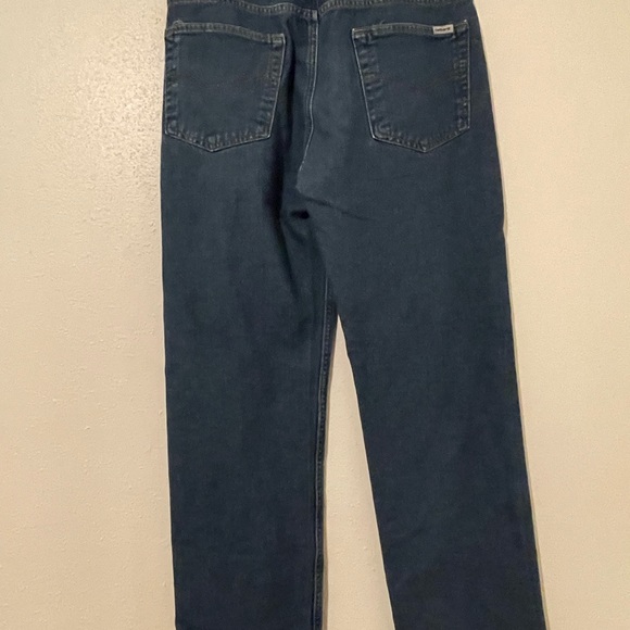 Carhartt Blue Jeans Relaxed Fit Mens 32x31 RN14806 Dark Wash Denim - Picture 3 of 10